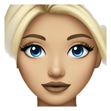 blonde kylie jenner with blue eyes sticker