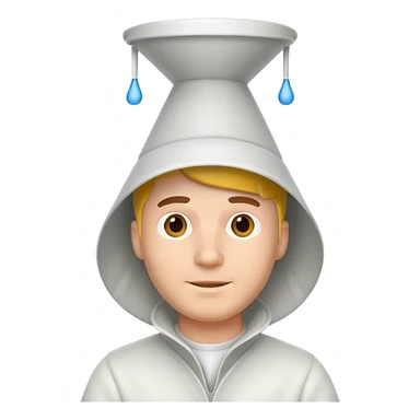 Man with funnel sticker