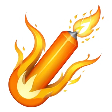 Flint and steel spark to create fire sticker