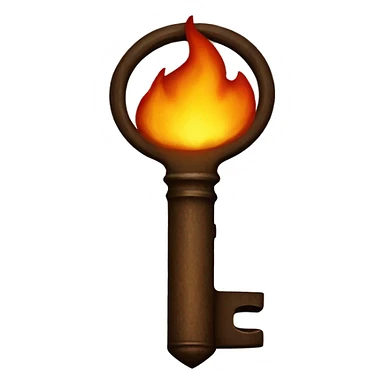 Key on fire sticker
