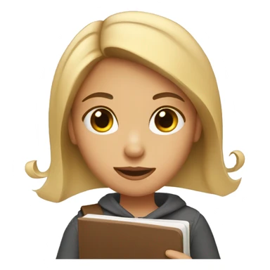 Girl with journal sticker