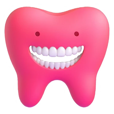teeth app icon, modern dental application logo with teeth sticker