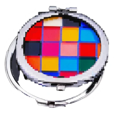 Compact mirror with makeup sticker