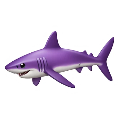 Purple shark  sticker
