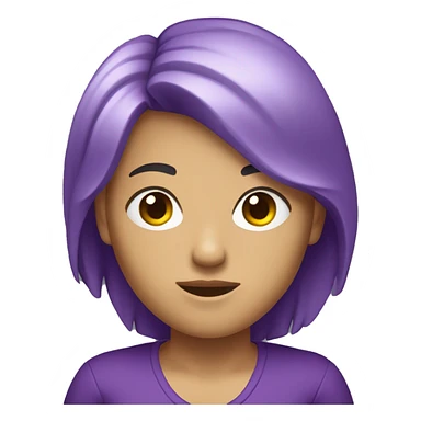 PERSONA CUERPO COMPLETO CON PELO VIOLETA sticker