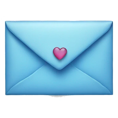 Blue written letter with heart in middle sticker