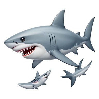 Shark with shoes  sticker