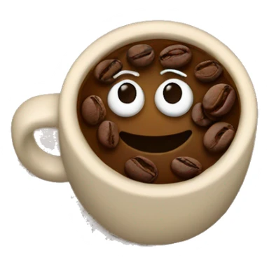 chat icon + coffee bean sticker
