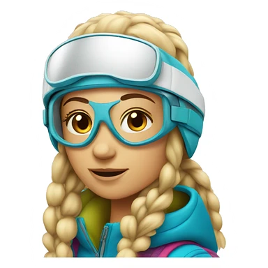 ski girl sticker