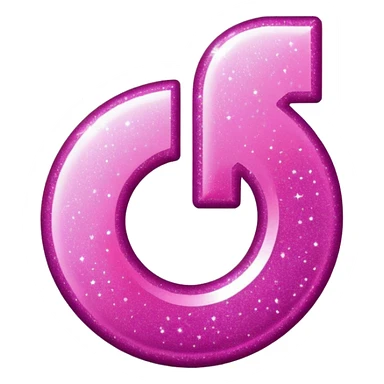 glitter pink logo TikTok sticker