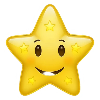Smiley star sticker