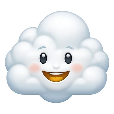 Cloud smile sticker