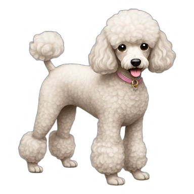 dog Miniature Poodle full body sticker