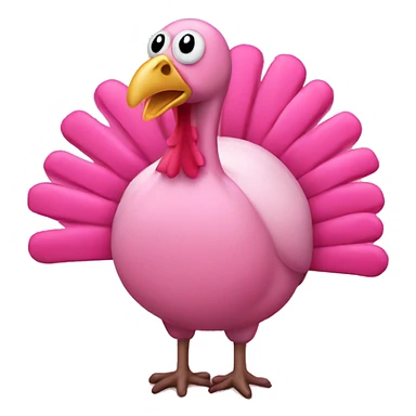 pink thanksgiving turkey sticker