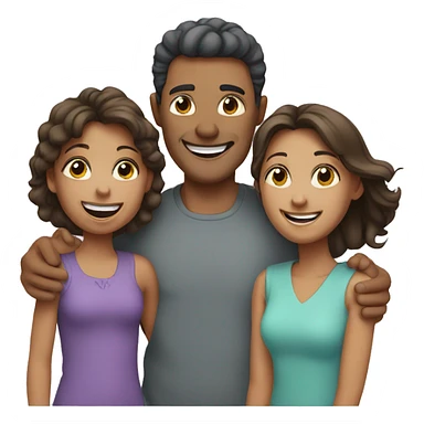 happy family of 5  sticker