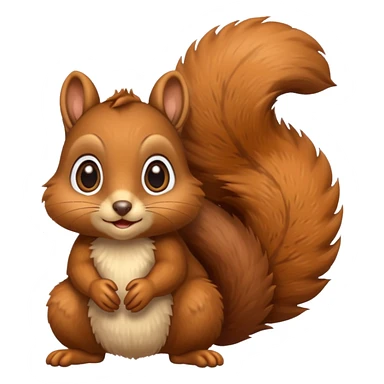 a cute squirrel with big eyes sticker