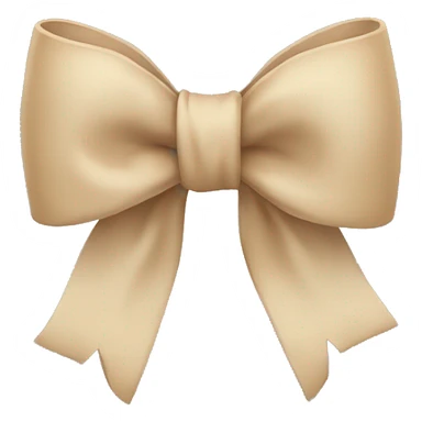 Beige bow sticker