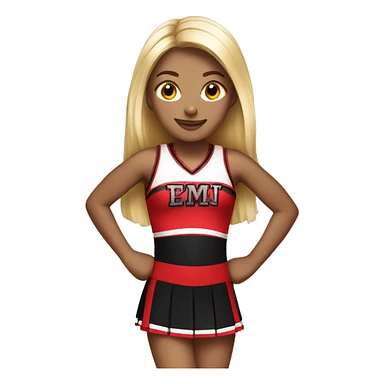 Cheerleader with red and black  sticker