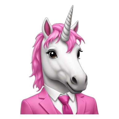Unicorn in pink suit sticker