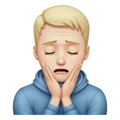 guy with arms around neck crying  sticker