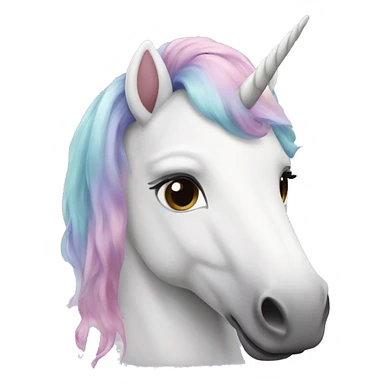 Unicorn with pastel hair sticker