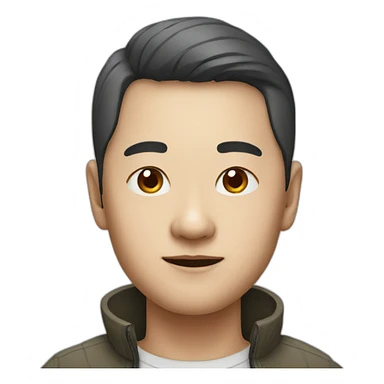 Portrait of a Chinese resident sticker