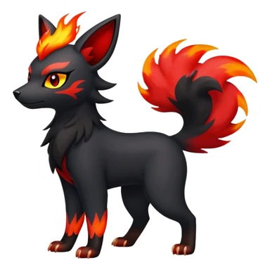 Zorua-Houndour-Fakémon-hybrid-creature (full body)  sticker