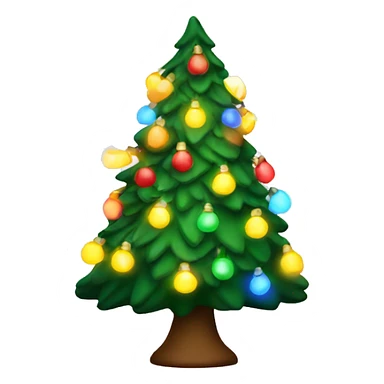 Christmas tree with lights sticker