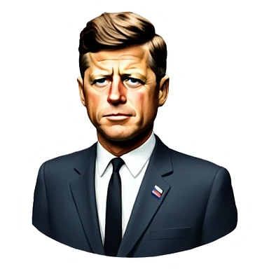 JFK with American flag sticker