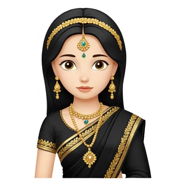 Russian girl in Indian blacksaree show full image sticker