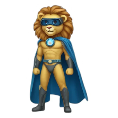 Super hero in lion sticker