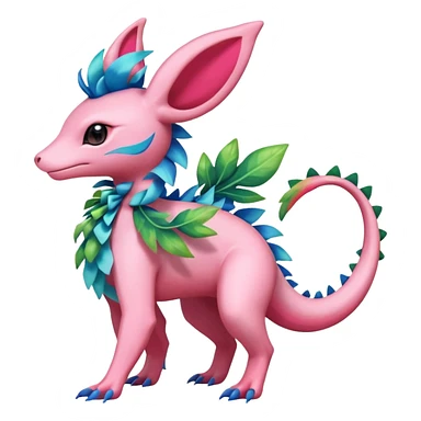 Shiny Exotic Salandit-Sylveon-Shaymin-Meganium-Hybrid-Creature sticker