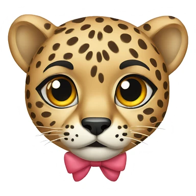 Cheetah with bow sticker