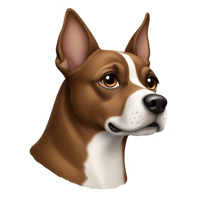 brown Braque Francais dog  sticker