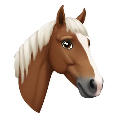 Bay horse with white star on face just face sticker