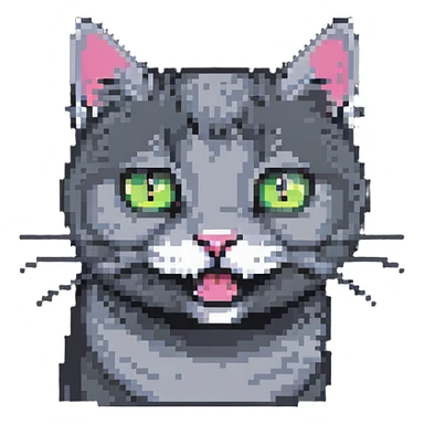 silly cat sticker