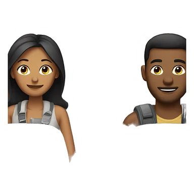 A couple traveling on a plane sticker