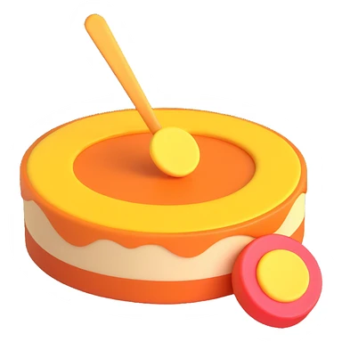 3D emoji style dalgona candy with circle shape, inspired by Squid Game sticker