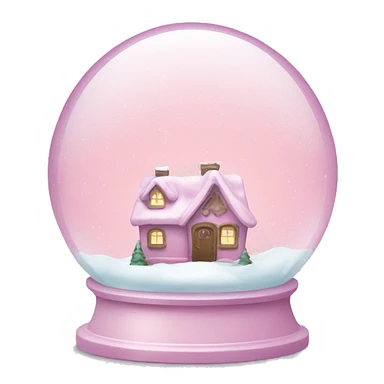 Pastel pink snow globe sticker