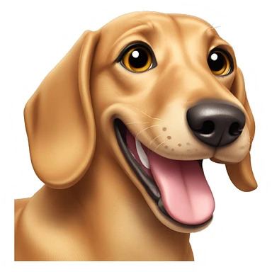 Dashund dog smiles  sticker