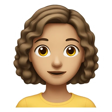 girl with brown eyes and shoulder-length brown hair sticker