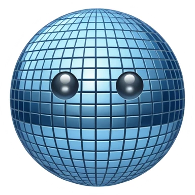 disco ball moon sticker