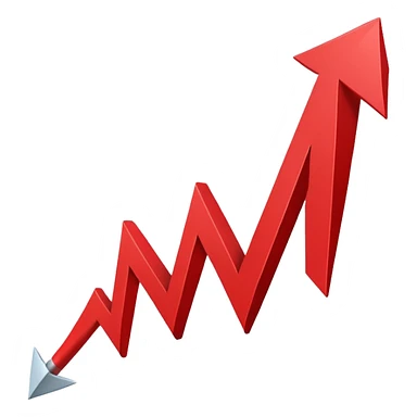 A graphics sheet in which graphic arrow is going up; Said sheet is called "Muscle mass" 📈 sticker