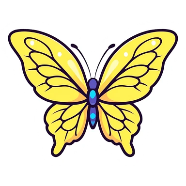 aesthetic butterfly with sparkles sticker