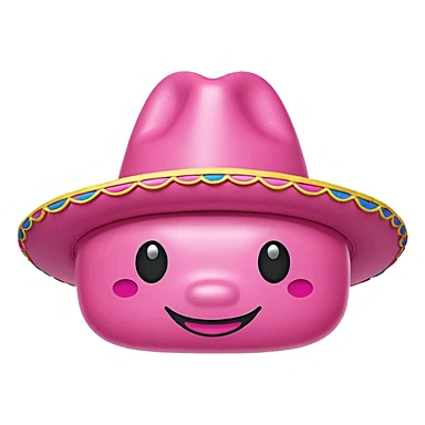 jeff koons pink spam sombrero inflatable sculpture  sticker