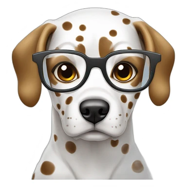 dalmata with glasses sticker