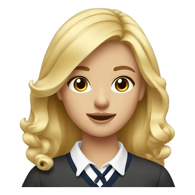 Preppy blond teenage girl sticker