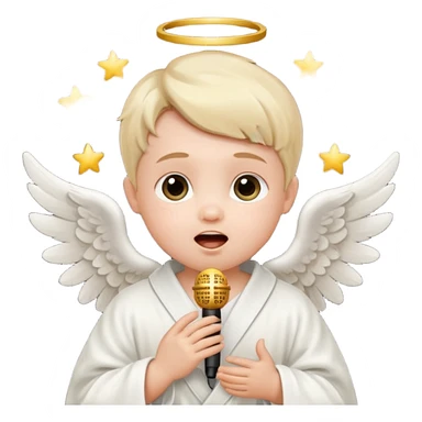 baby angel singing sticker