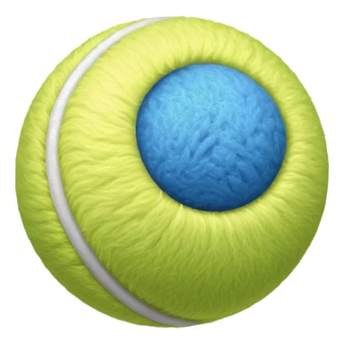 full blue tennis ball sticker