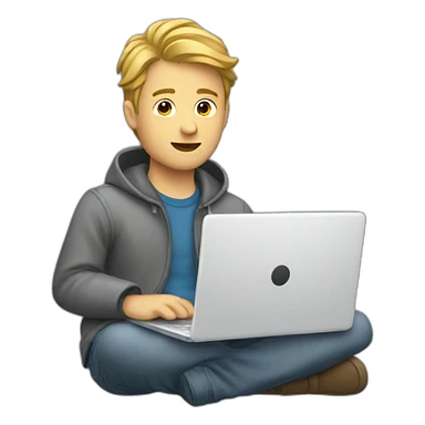 white guy in a laptop sticker